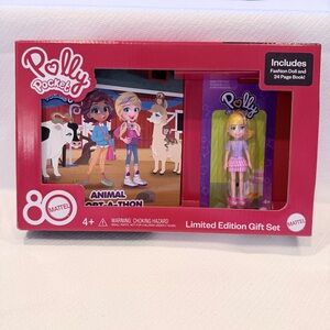 NWB Mattel 80th Anniversary Polly Pocket Animal Adopt-A-Thon Gift Set